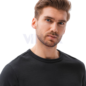 เสื้อสเวตเตอร์ฤดูหนาวของผู้ชายหรูหรา100% ผ้าฟลีซผ้าฝ้ายนุ่มพิเศษน้ำหนักคอกลมดีไซน์เนอร์พิมพ์ลายพร้อมโลโก้ปัก - Product Image 5