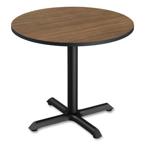 Alera ALETTRD36EW 35.5 In. Espresso/<b>Walnut</b> Round Reversible Melamine <b>Table</b> Top Contemporary Design - Product Image 4