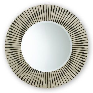 <b>Round</b> Bone Inlay MDF Handmade Indian <b>Wall</b> <b>Mirror</b> Decor for Hotels and Villas-Diwali Gift - Product Image 2