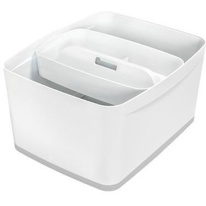 Leitz MyBox DIN A4 18L White/Grey ABS Plastic Office <b>Organizer</b> Storage Box 31.8x19.8x38.5cm Minimalist Design - Product Image 1