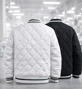 Chaqueta Bomber Acolchada de Invierno para Hombre, Estilo Universitario, OEM ODM, Chaqueta de Béisbol Ligera con Acolchado Frontal Personalizado, Proveedor Mayorista de Ropa Exterior - Product Image 5