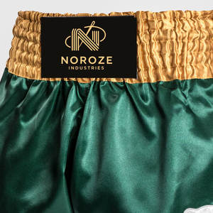 Pantalones cortos de Muay Thai para hombre de calle alta hechos en Pakistán cómodos con cierre elástico de cintura media diseño de contraste de Color ecológico - Product Image 5