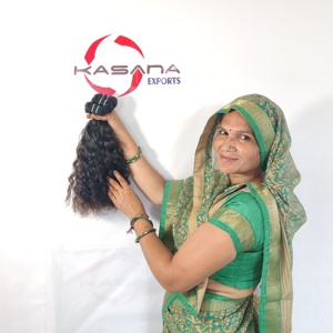 Cuticule alignée brute bouclée indienne Bundle couleur naturelle cheveux femmes noires traitement des vagues profondes aucun tissage Extensions de cheveux humains - Product Image 3