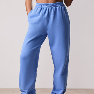 Pantalones deportivos de pierna ancha para mujer, pantalones informales de alta calidad, material suave y transpirable, ropa cómoda de ajuste relajado para uso diario - Product Image 1