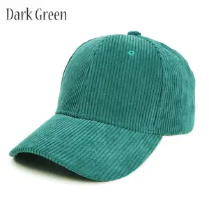 Bsci Oem Custom 6 Panel Snapback Verstelbare Katoenen Corduroy Baseballpet Effen Gebogen Rand Unisex Corduroy Papa Hoed Voor Mannen Vrouwen