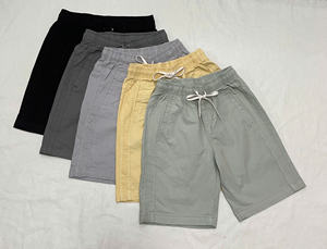 Nouveau tricoté 95% coton 5% Spandex solide taille élastique décontracté respirant Oxford Vietnam vêtements pour hommes court - Product Image 3