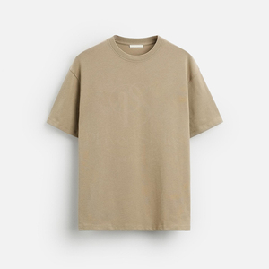 Vente en gros 100% coton T-shirt surdimensionné pour hommes séchage rapide conception de marque personnalisée avec tissu tricoté GSM lourd - Product Image 3