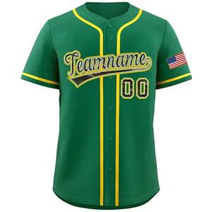 Jersey de Softbol Transpirable de Secado Rápido Personalizado OEM con Botón de Sublimación Cosido Personalizado - Product Image 1