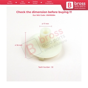 BWR5084, reparación de regulador de ventana, Motor Cog, engranaje interior, puerta trasera para S Class W140 1992-1999, sedán de 4 puertas 1407301246 - Product Image 5