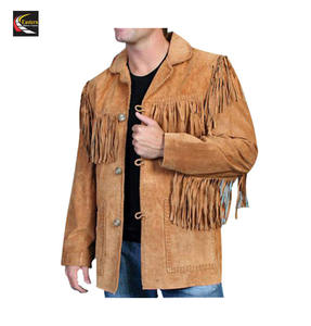 Chaqueta de cuero occidental Cuero de gamuza con flecos Venta al por mayor Precio barato Producción a granel - Product Image 1