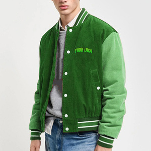 Veste universitaire personnalisée OEM pour homme, style baseball, avec broderies de logos, respirante, imperméable et réversible - Product Image 5