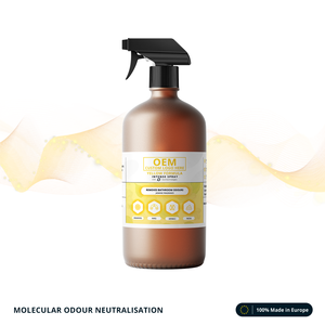 Neutralizzatore di Odori Spray Intenso Formula Gialla: per Scarichi, Fognature, Odori di Urina e Fecali - Bottiglia da 1L - OEM / Etichetta Privata - Product Image 1