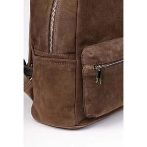 Soft <b>Backpack</b> in Genuine Suede Leather - Made in Italy - Art. 25391 - Product Image 3