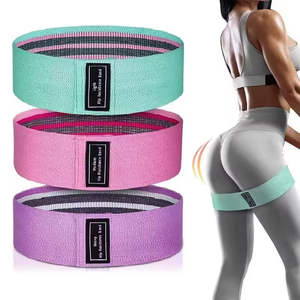 Bande de résistance élastique en tissu polyester pour les femmes, très vendue, pour le fitness des hanches et la musculation en salle de sport - Product Image 1