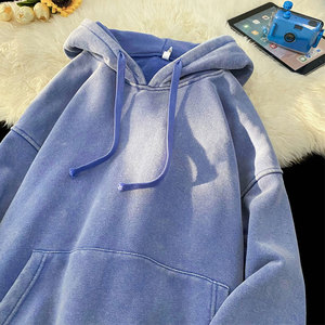 Sudaderas con capucha extragrandes con logotipo personalizado de peso pesado para hombre, sudaderas con capucha con estampado de diamantes de imitación y lavado ácido Sun Fed - Product Image 6