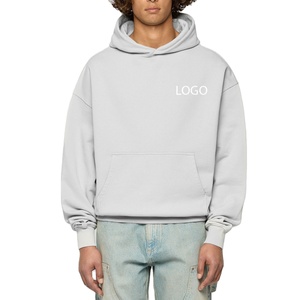 Sudaderas con Capucha de Algodón Grueso para Hombre, Estilo Oversize con Hombros Caídos, Lisas, para Streetwear, con Logotipo Personalizado, Venta al por Mayor - Product Image 1