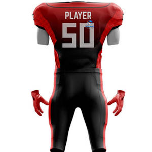 Maillot de football américain avec logo d'équipe personnalisé Uniformes de football américain imprimés par sublimation de haute qualité et haute performance de style OEM - Product Image 3