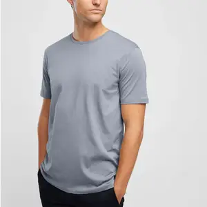 Mens T-Shirts 100% Cotton Short Sleeve T Shirts S-6XL Grey