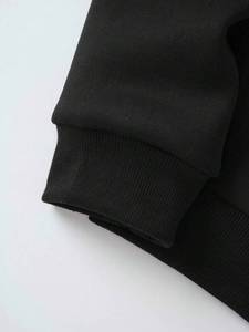 Classique noir surdimensionné femmes imprimé 100% coton Anti-rides respirant polaire pull à capuche confortable automne Streetwear personnalisé - Product Image 3