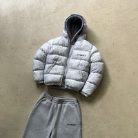 Veste d'hiver chaude en duvet pour homme, design de mode personnalisé, veste zippée de haute qualité, veste gonflée en duvet moelleux