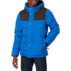 Chaqueta de Invierno Acolchada Personalizada para Hombre, Estilo Vintage, Transpirable, con Logotipo Personalizado, Color Azul Teñido, Cierre de Cremallera - Product Image 2