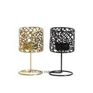 Ensemble de 2 votives d'intérieur de forme et de taille personnalisées pour la décoration intérieure. Conception standard en métal et cristal. - Product Image 4