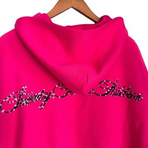 Sudadera con capucha larga de estilo callejero para mujer, superventas de 2025, diseño de punto de diamantes de imitación de Color personalizado, parte delantera de algodón 100% para invierno - Product Image 5