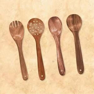 Premium Quality Acacia Wood Creative Curved Hook Large Soup Spoon Serving Tool American Style Dishwasher Safe Wedding Kitchen - Product Image 6