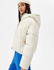 Veste Vêtements d'extérieur pour femmes 2025 Veste bouffante naturelle chaude pour femmes en tissu brillant recyclé - Product Image 2