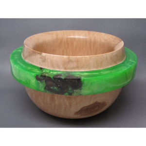 Bol de service en bois en résine rose moderne supérieur fait à la main de taille moyenne idéal pour les collations et la vaisselle à manger - Product Image 3