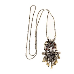 Oxydé Gs blanc métal bijoux pendentif chaîne colliers GC-NK-191 pour les femmes Gifting utilisation disponible au prix en vrac pour l'exportation .. - Product Image 1