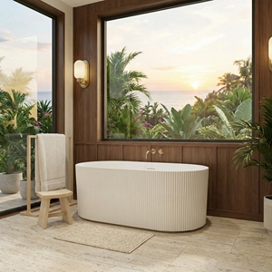 Baignoire autoportante rectangulaire Salvere FW-3307-59, moderne, installation facile, en acrylique, pour appartement - Product Image 3