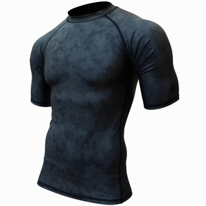 Rash Guard <b>Shirts</b> BJJ No Gi <b>Compression</b> Flatlock Seams Anti Chafe <b>Custom</b> <b>Design</b> Private Label Spandex/Polyester UPF50+ Quick Dry - Product Image 1