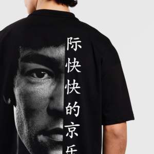 เสื้อยืด Black Dragon Tee-100% ผ้าฝ้าย สำหรับออกกำลังกาย ลายเรียบ ทรงโอเวอร์ไซส์ หลวม สไตล์ฮิปฮอป เนื้อผ้าเจอร์ซีย์ ระบายอากาศได้ดี - Product Image 4