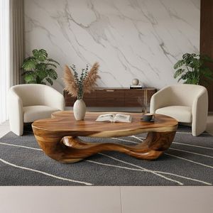 Mesa de Centro de Madera de Diseño Minimalista, Elaborada para una Simplicidad Elegante y Comodidad en el Uso Diario - Product Image 1