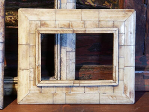 Cadre photo vertical mosaïque rectangulaire artisanal SANIYA, incrustation d'os colorée, taille personnalisable, le plus vendu - Product Image 3