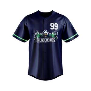 Nueva camiseta de béisbol impresa por sublimación y bordado, número de nombre del jugador, secado rápido, tela de poliéster transpirable, ropa personalizada - Product Image 5