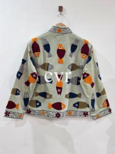 Abrigo de Lujo para Mujer, Bordado a Mano, Estilo Uzbeco, Terciopelo Suzani, Ecológico, Estilo Boho para Fiesta - Product Image 4