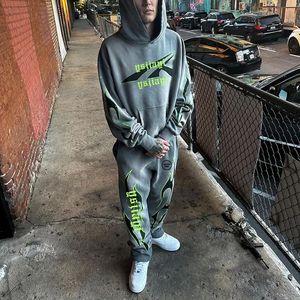 ชุดวอร์มสำหรับผู้ชายทรงสลิมฟิต2023โลโก้ฮิปฮอปแบบสั่งทำชุดวอร์มสไตล์ใหม่ล่าสุดสำหรับผู้ชาย - Product Image 4