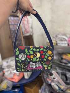 Bolso de Mano Tipo Clutch con Cuentas de Colores para Mujer, Bolso de Hombro Elegante con Bordado de Cuentas - Product Image 2