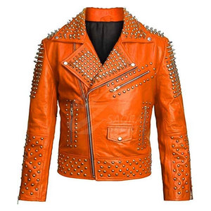 Chaqueta de invierno transpirable ligera Chaqueta de tachuelas de cuero de nuevo estilo hecho a medida para hombres Hecho en Pakistán - Product Image 1