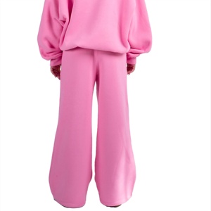 Haute qualité respirant survêtement femmes 100% coton doux polaire hiver surdimensionné à capuche Flare pantalon survêtement pour femmes - Product Image 6