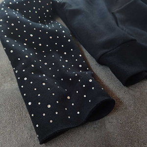 Sweats à capuche en molleton pour hommes de haute qualité avec strass manches longues col à capuche pour l'hiver nouveauté vêtements à motif imprimé - Product Image 3