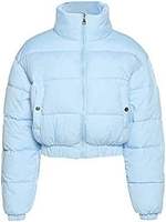 Blouson bomber court noir pour femme URBANGAZER, 100 % polyester, fermeture éclair, épais, respirant, coupe-vent, pour l'hiver et l'automne