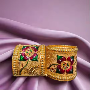 High Quality <b>Bangles</b> <b>Set</b> with 22K Gold Plated Modern Style <b>Bangles</b> <b>Set</b> for Women Wear Jewelry by Exporters - Product Image 1