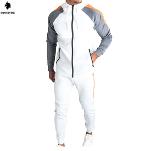 Vente en gros de survêtement de sport décontracté pour hommes, décoration de jogging en laine à bas prix, taille élastique, entraînement, style avant plat - Product Image 1
