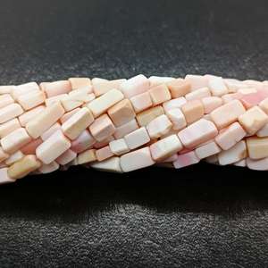 Perles rectangulaires lisses en opale rose naturelle polie de haute qualité avec couleur rose tendre pour la fabrication de bijoux et l'artisanat de bricolage - Product Image 4