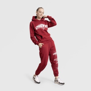 Achievers Mid Waist Joggers in Maroon Breathable <b>Harem</b> <b>Pants</b> <b>for</b> Workouts - Product Image 4