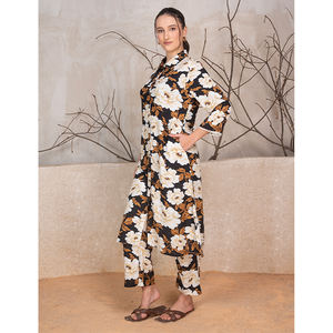 Indian Traditional Wear Designer <b>Islamic</b> Clothing Casual Style Floral Washable 100% Viscose Rayon <b>Printed</b> Cord Sets Modest - Product Image 1