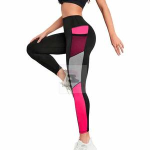Leggings de fitness en spandex 100% coton de haute qualité Leggings de gymnastique taille haute confortables tissés avec du tissu tricoté - Product Image 5